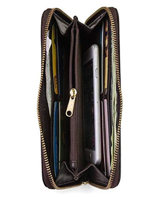 Leather Zip Clutch Wallet Target IUCN Water