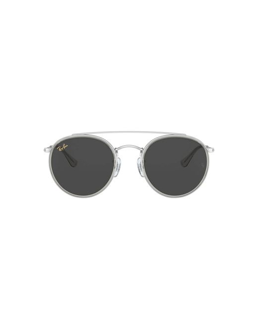 Ray-Ban Rb3647n Double Bridge Round Sunglasses in Black | Lyst