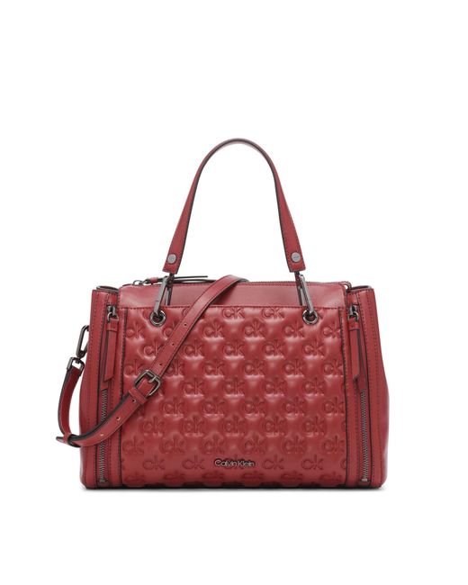 Novelty Satchel Calvin Klein de color Red