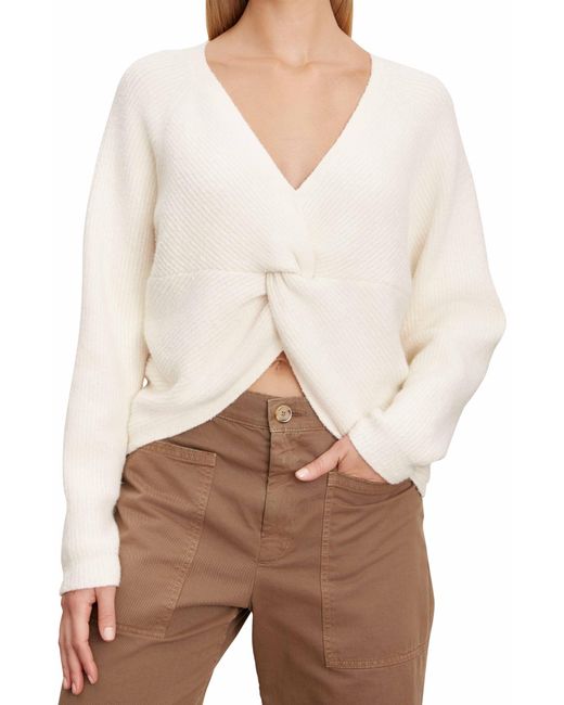 Velvet By Graham & Spencer Natural Caitlyn Boucle Multi-way Wear Sweater