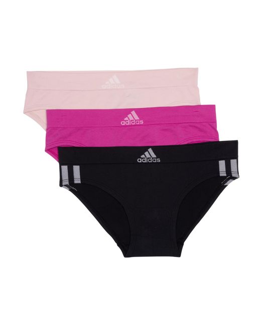 Adidas Pink Seamless Hipster Underwear 3-pack Panties