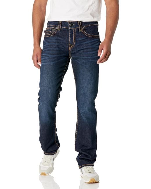 True Religion Blue Ricky Super T Straight Flap Jean for men