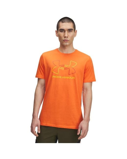 Under Armour Orange Foundation Short Sleeve Base Surplus Squad for men