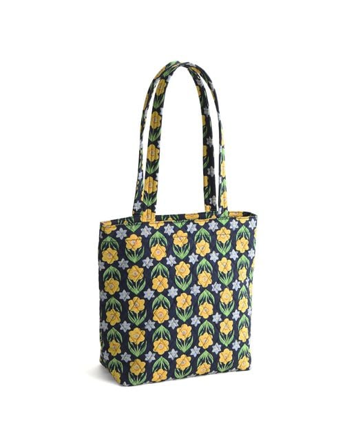 Vera Bradley Black Premium Cotton Small Original Zip Tote Bag