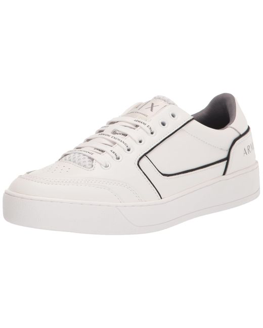 Armani Exchange Lace | Logo Lce Up Low Top Snekers in White for Men ...