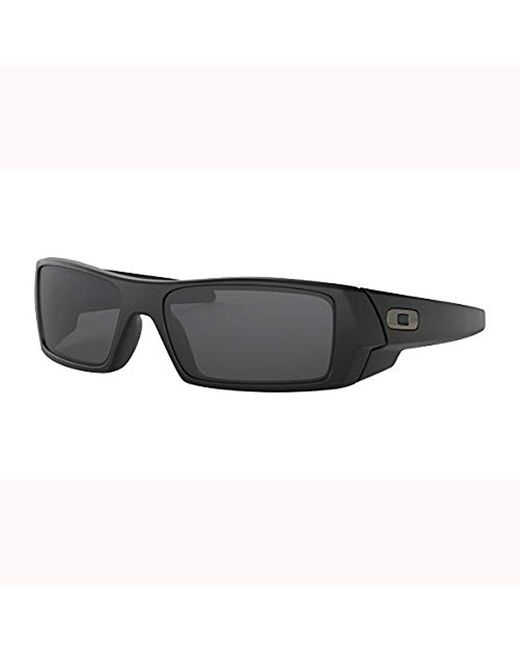 Oakley Gascan Rectangular Sunglasses Matte Black Grey 60mm In Gray