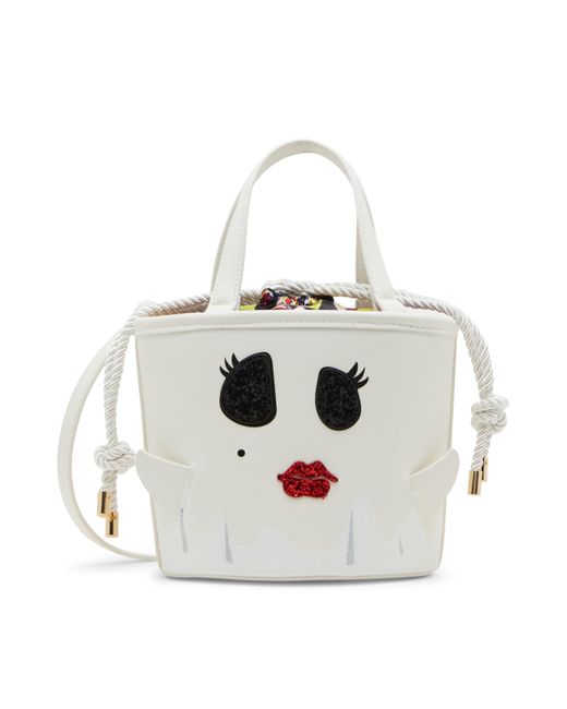 Betsey Johnson White Gimmie Candy Bucket Bag