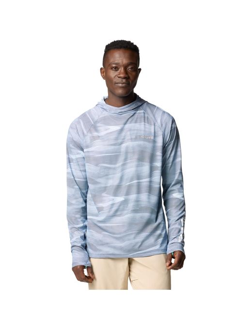 Columbia Blue Terminal Deflector Zero Ii Hoodie for men