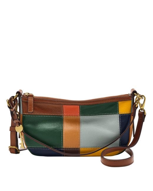 Fossil Jolie Baguette Bag in Brown Patchwork (Blue) Lyst