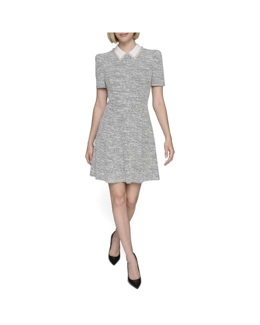 Karl Lagerfeld Gray Paris Dresses A-line,soft White Black,10