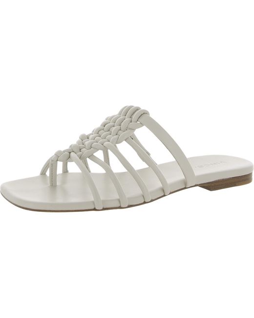 Vince Metallic S S Dae Strappy Sandals Off White 7.5 M