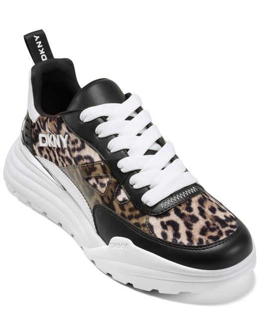 DKNY Multicolor Zanira Lace Up Sneaker With Chunky Platform