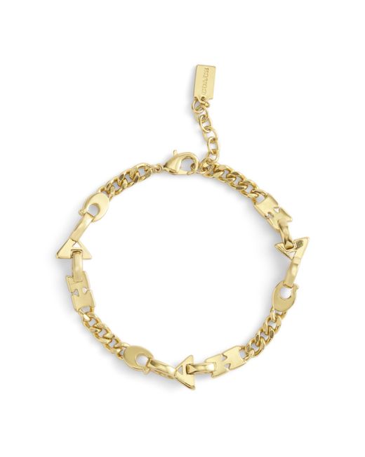 COACH Metallic Jumbled Signature Logo Link Bracelet