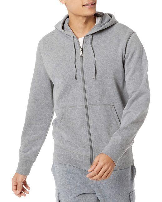 Sweat-Shirt à Capuche Léger en Tissu Éponge Entièrement Zippé Amazon Essentials pour homme en coloris Gray