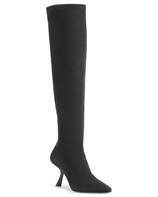 Karl Lagerfeld Black Paris Kian Everyday Heeled Bootie Knee High Boot