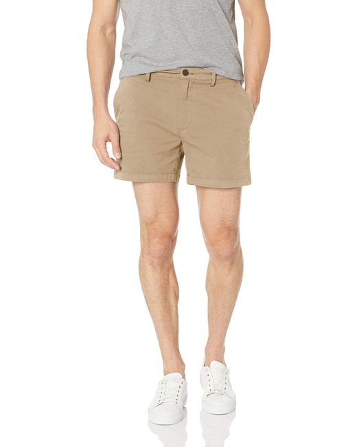 Goodthreads Men's Slim-Fit 5 Inseam Flat-Front Comfort Stretch Chino Shorts 