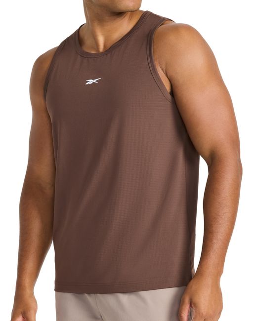 Reebok Brown 's Triathlon Scoop Neck Tank Top for men
