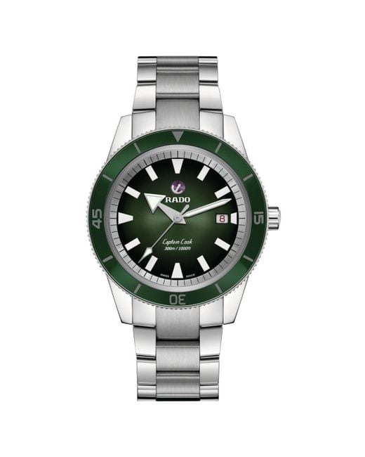 Rado Metallic Captain Cook Automatic Green Dial With Date Display for men