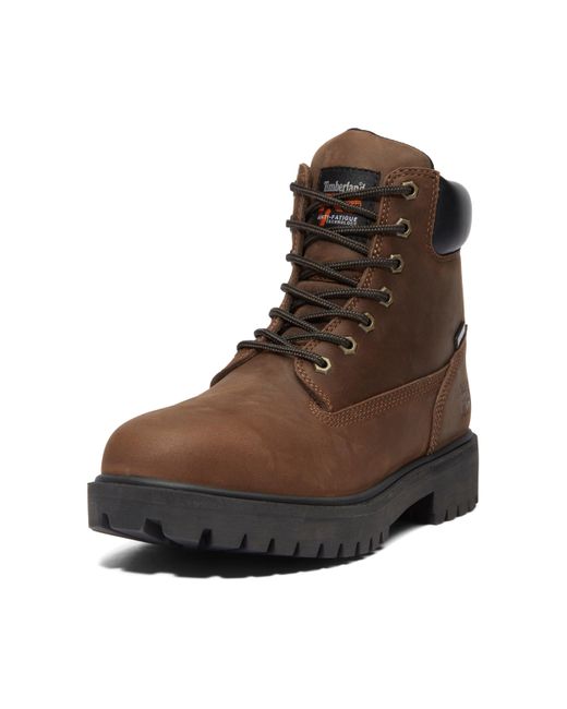 Timberland Brown Direct Attach 6 Inch Steel Safety Toe Insulated Waterproof Industrial Work Boot for men