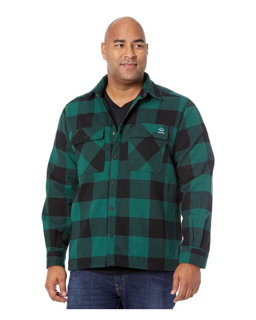 Wolverine Green Forge Heavyweight Flannel Overshirt for men
