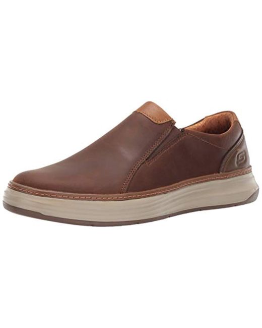 Skechers Brown Moreno Necto Mens Casual Slip On Shoes for men