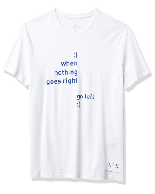 Emporio Armani White A | X Armani Exchange Graphic T-shirt for men