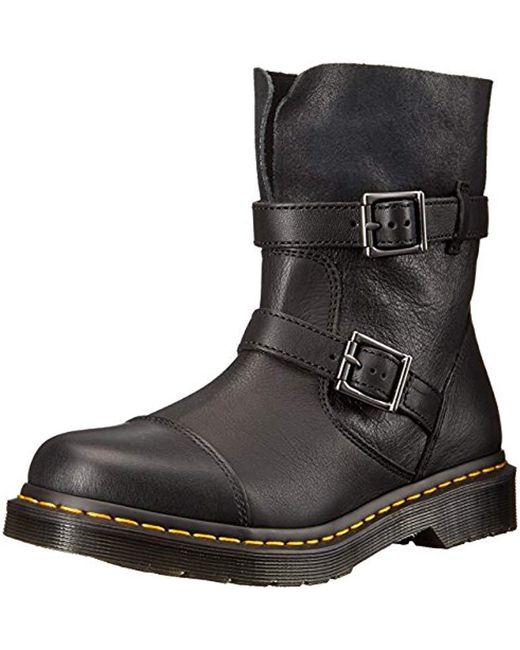 Dr. Martens Kristy In Black Virginia Leather Fashion Boot