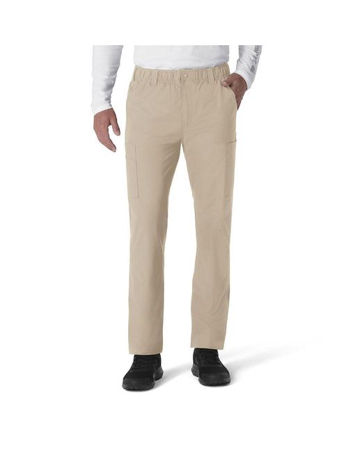 Carhartt Natural Force Essentials Men's Straight Leg Cargo Scrub Pant - Khaki, S Short for men