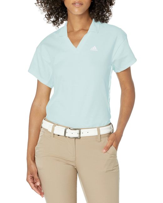 Adidas Blue Golf Standard 3-stripes Primegreen Polo Shirt