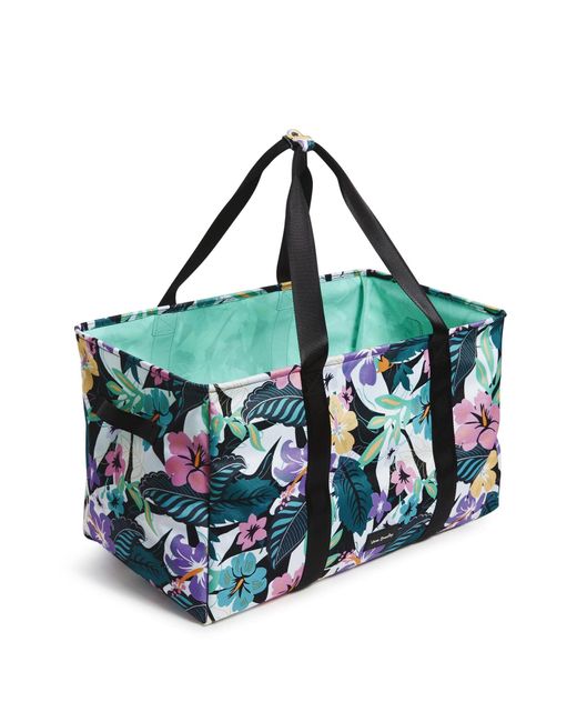 Vera Bradley Green Recycled Lighten Up Reactive Large Car Tote