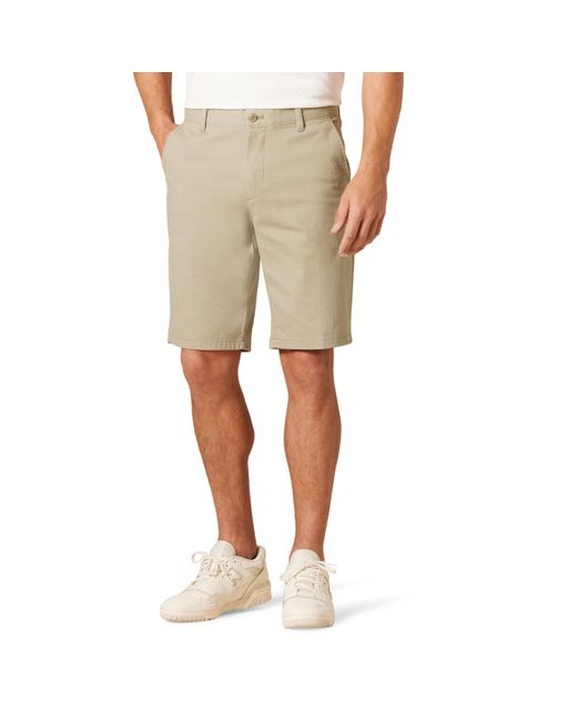 Amazon Essentials Natural Slim-fit 11" Flat-front Comfort Stretch Chino Short for men