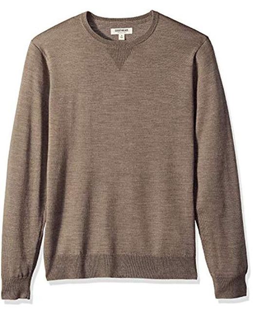 Goodthreads Merino Wool Crewneck Sweater in Light Brown (Brown) for Men ...