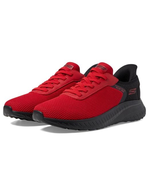 Skechers Hands Free Slip Bobs Squad Chaos in Red für Herren