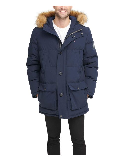 Tommy Hilfiger Mens Arctic Cloth Heavyweight Performance Parka Down