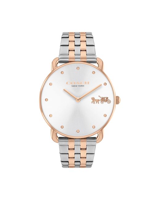 COACH White Elliot Watch | Elegant And Sophisticated Stles Combined | Premium Quality Timepiece For Everyday Wear | Water Resistant |