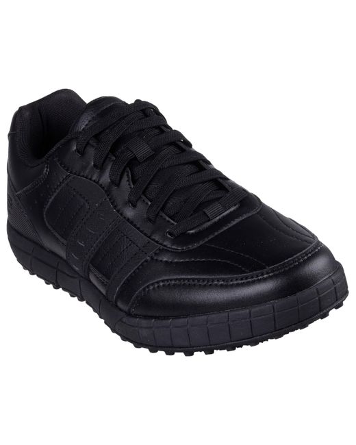 Skechers Blue Work Elston 2.0 Sr Lace Up Food Service Shoe for men