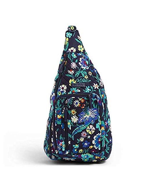 Vera Bradley Iconic Sling Backpack, Signature Cotton in Blue - Lyst