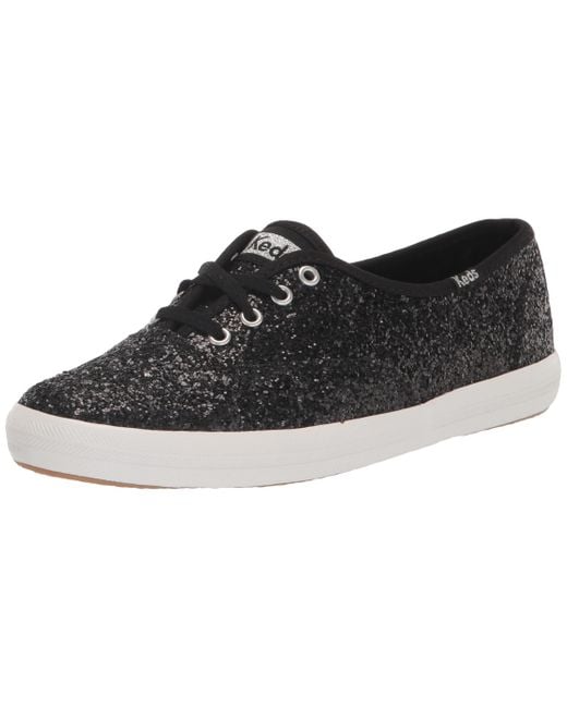 Keds Champion Glitter Sneaker in Black Lyst