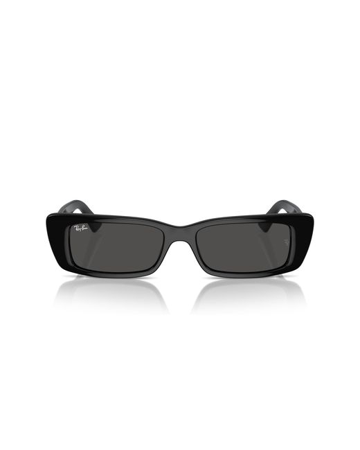 Ray-Ban Black Rb4425f Teru Low Bridge Fit Rectangular Sunglasses