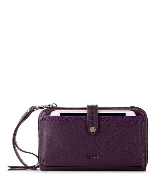 The Sak S Iris Large Smartphone Crossbody Bag In Leather in Purple | Lyst