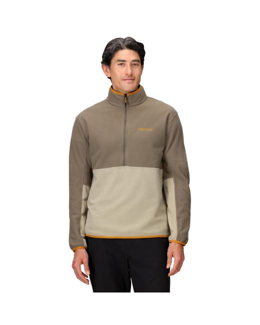 Marmot Brown Rocklin 1/2 Zip Fleece Jacket for men