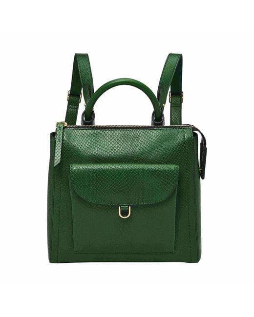 Fossil Green Parker Leather Mini Backpack Purse Handbag