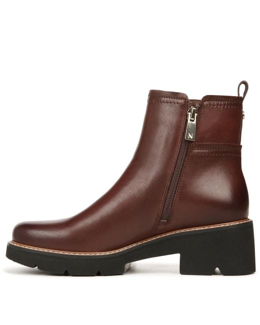 Naturalizer Darry Bootie Water Repellent Ankle Boot in Brown | Lyst