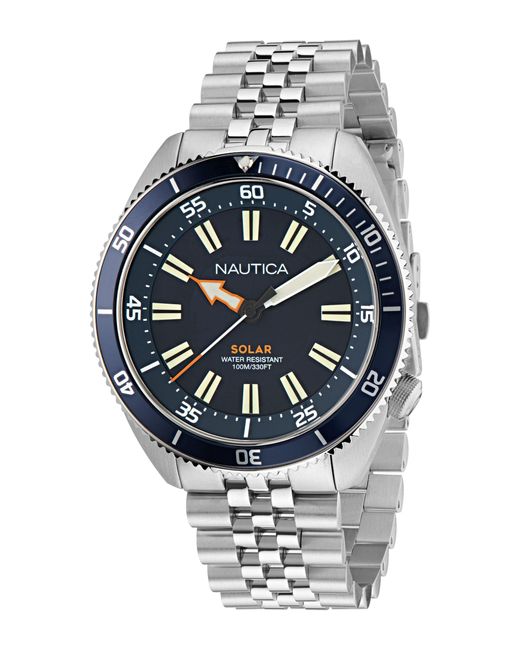 Nautica Gray Stainless Steel Bracelet Watch for men