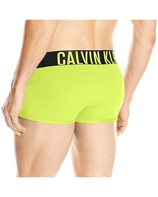 Calvin Klein Intense Power Micro Low Rise Trunk in Yellow for Men | Lyst