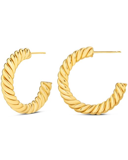 Amazon Essentials 14k Gold Plated Twisted Rope Hoop 30mm in Metallic | Lyst