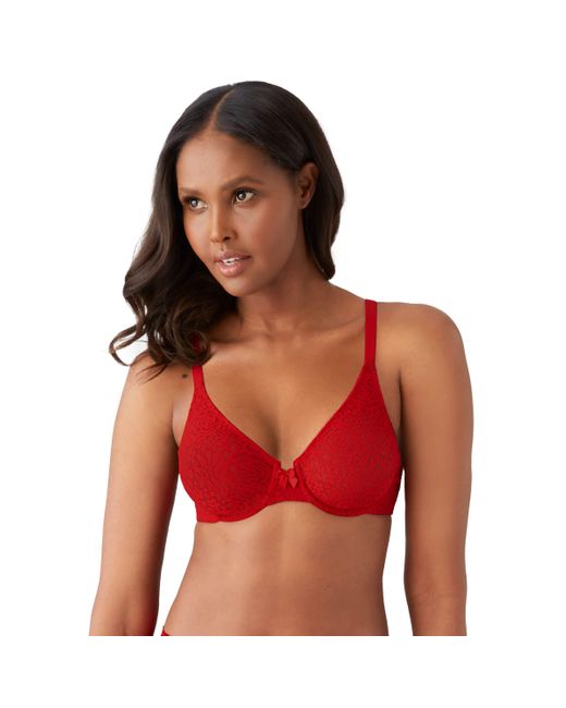 Wacoal Red 's Halo Lace Unlined Underwire Bra