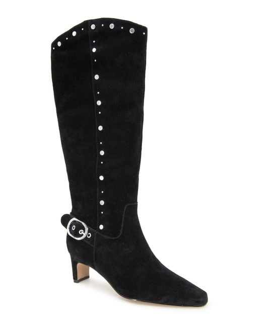 Splendid Black Jack Studs Knee High Boot
