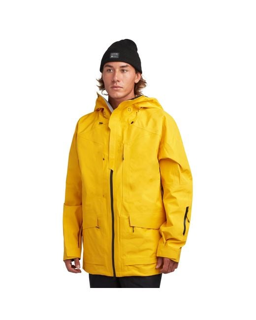 Dakine Yellow Tex 3l Jacket – Waterproof Breathable Recycled Snow Jacket With Recco® for men