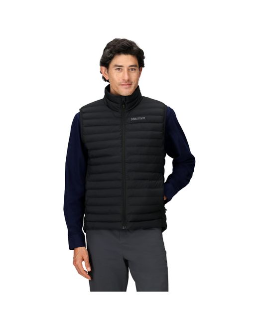 Marmot Black Echo Featherless Vest- Lightweight Down Alternative Puffer Vest for men